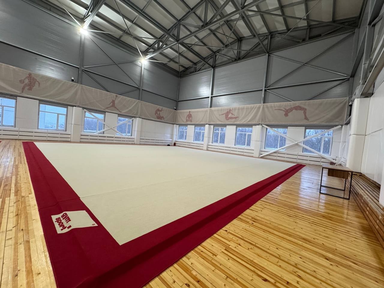 Соревновательный ковер для художественной гимнастики GYMSPORT PROF PREMIUM RED 14Х14