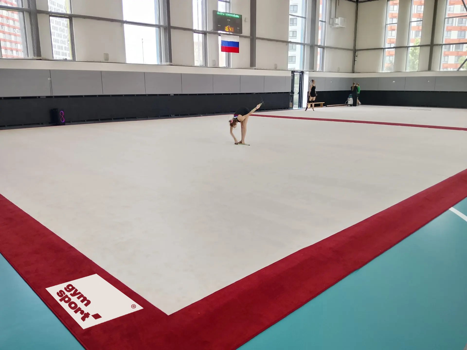 Соревновательный ковер для художественной гимнастики GYMSPORT PROF PREMIUM RED 14Х14