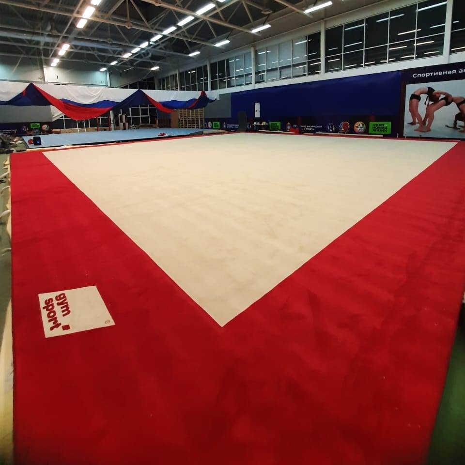 Соревновательный ковер для художественной гимнастики GYMSPORT PROF PREMIUM RED 14Х14