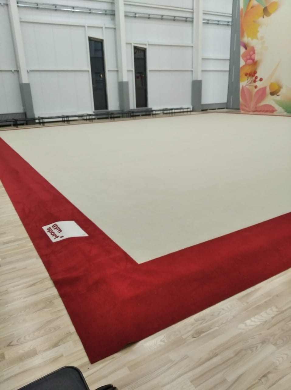 Соревновательный ковер для художественной гимнастики GYMSPORT PROF PREMIUM RED 14Х14